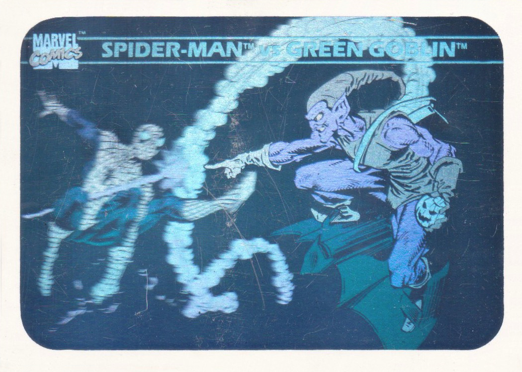spider-man v green goblin hologram